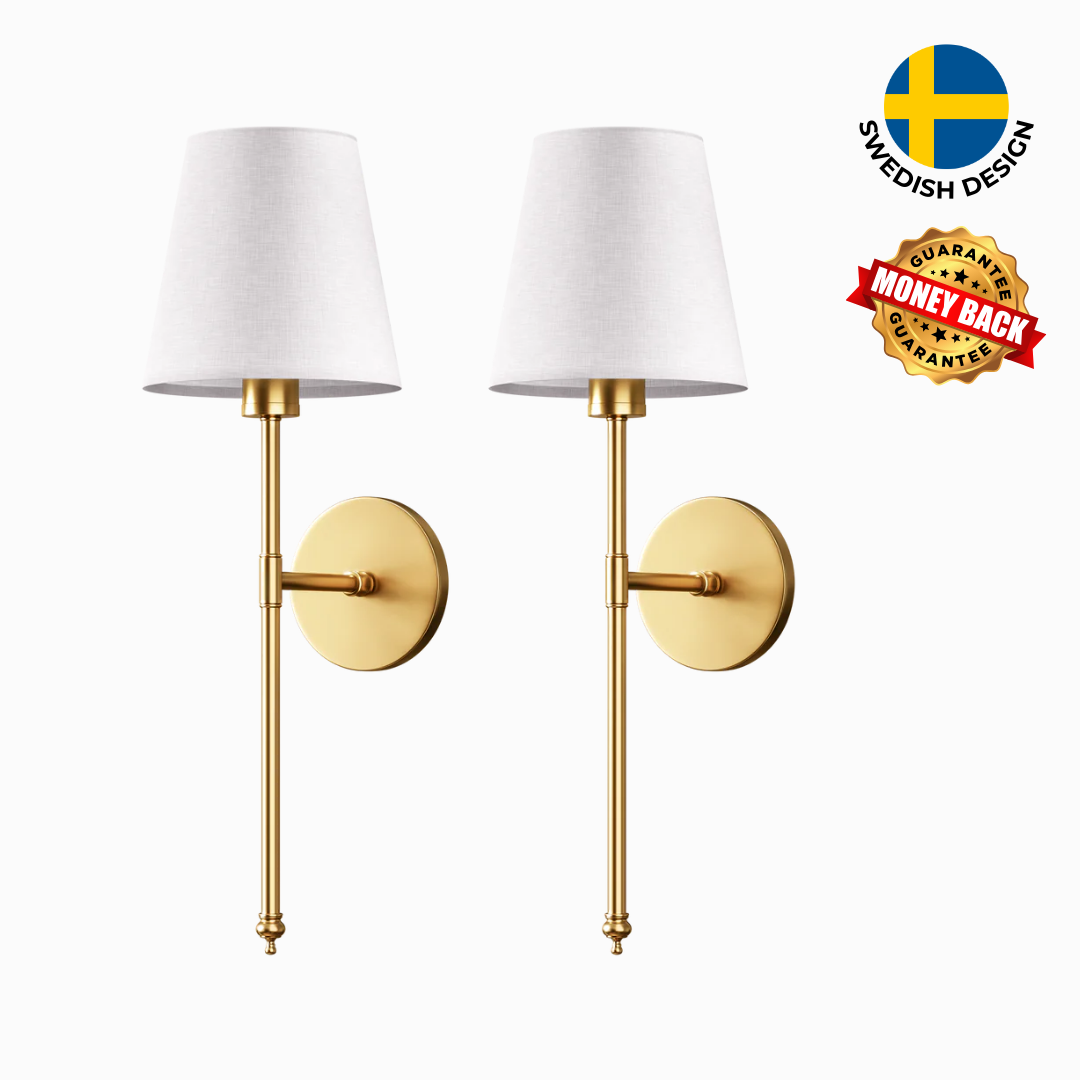 PRIVORA™ | LYXIGA TRÅDLÖSA VÄGGLAMPOR – SET OM 2