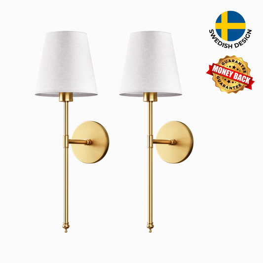 PRIVORA™ | LYXIGA TRÅDLÖSA VÄGGLAMPOR – SET OM 2