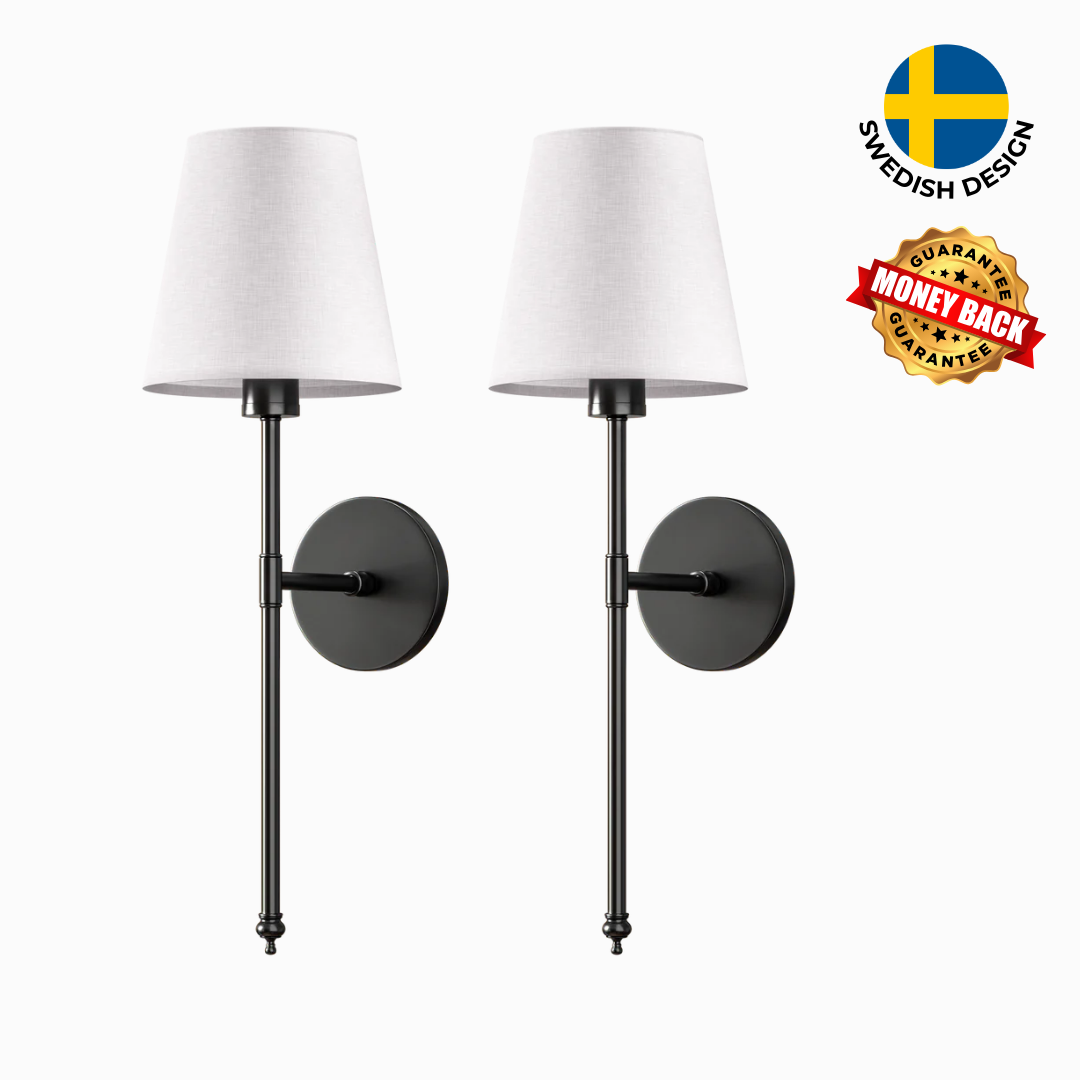 PRIVORA™ | LYXIGA TRÅDLÖSA VÄGGLAMPOR – SET OM 2