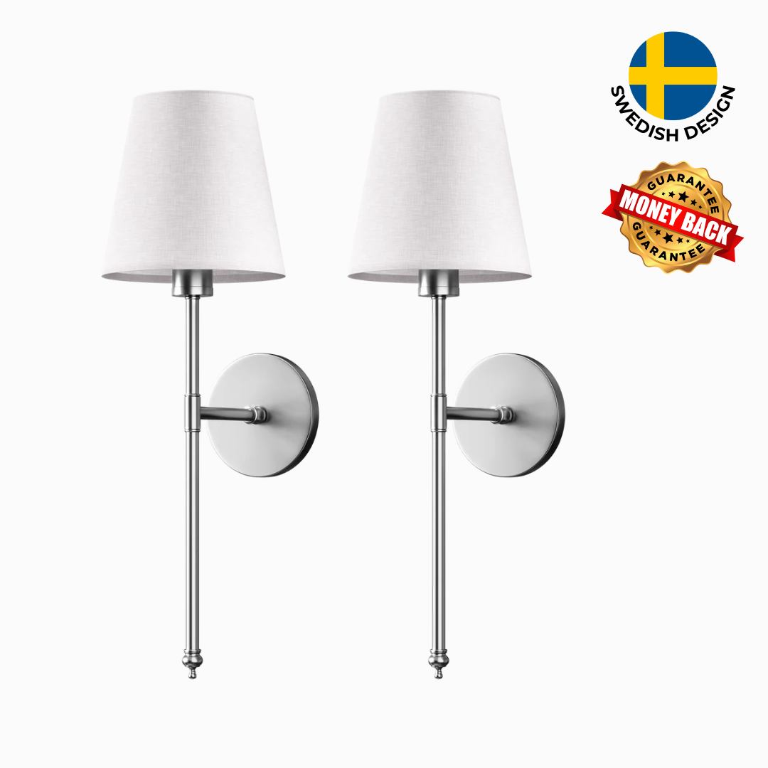 PRIVORA™ | LYXIGA TRÅDLÖSA VÄGGLAMPOR – SET OM 2
