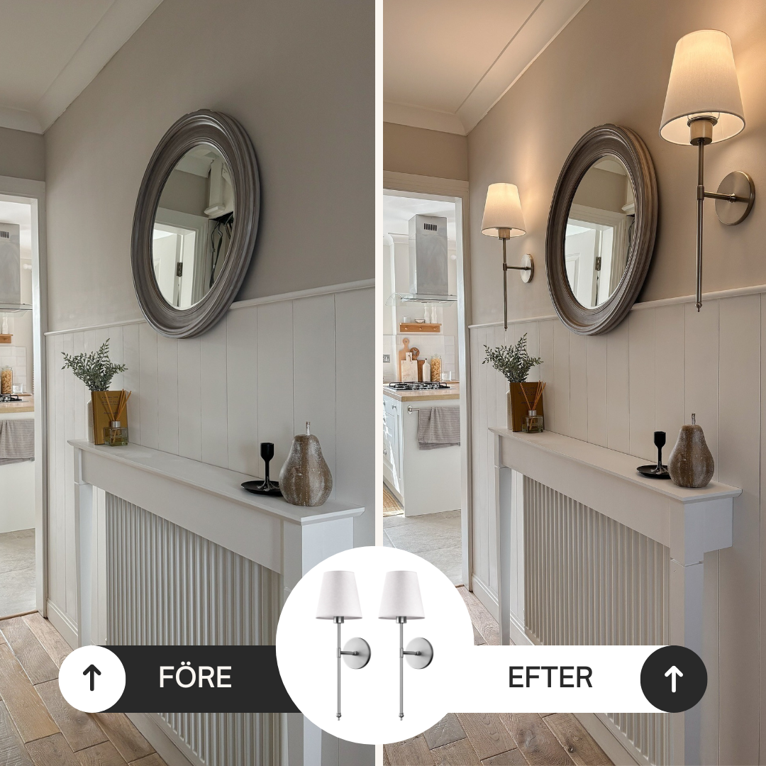 PRIVORA™ | LYXIGA TRÅDLÖSA VÄGGLAMPOR – SET OM 2